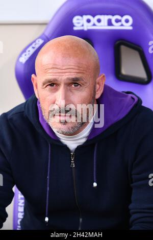 Stade Artemio Franchi, Florence, Italie, 31 octobre 2021,Vincenzo Italiano (entraîneur-chef Fiorentina) pendant l'ACF Fiorentina vs Spezia Calcio - football italien série A match Banque D'Images