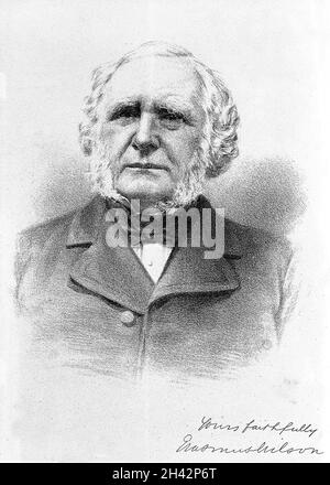 Sir William James Erasmus Wilson.Lithographie. Banque D'Images