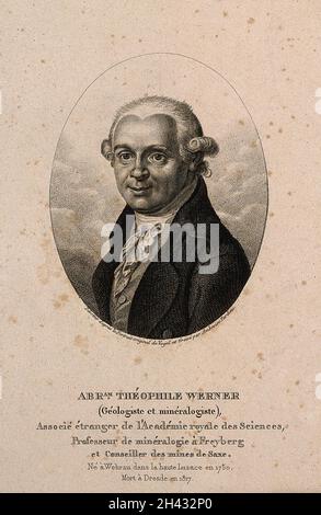 Abraham Gottlob Werner.Gravure à l'aide de A. Tardieu après Vogel. Banque D'Images