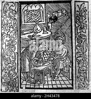 H. Brunschwig, traitement chirurgical de la jambe d'un homme, dans « l'expertise noble du travail pratique et vertueux de chirurgieri... » Banque D'Images