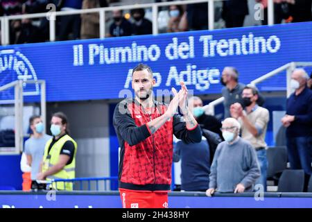 Pala Trento, Trento, Italie, 31 octobre 2021,Osmany Juantorena (Cucine Lube Civitanova) pendant ITAS Trentino vs Cucine Lube Civitanova - Volleyball Italien Serie A Men SuperLeague Championship Championship Banque D'Images