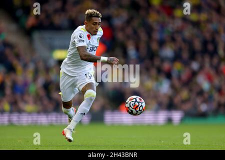 Carrow Road, Norwich, Royaume-Uni.31 octobre 2021.Premier League football, Norwich City versus Leeds United; Raphinha of Leeds United Credit: Action plus Sports/Alamy Live News Banque D'Images