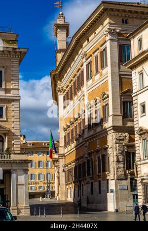 Rome, les palais de la politique: Montecitorio, Palazzo Chigi et le Quirinale Banque D'Images