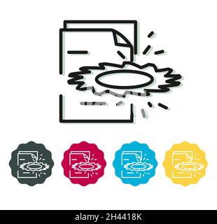 Déchiqueter les fichiers sur votre ordinateur - icône stock comme fichier EPS 10 Illustration de Vecteur