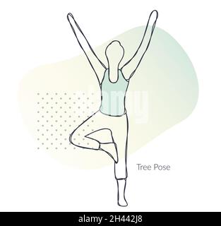 Pose de yoga - vie saine - Illustration comme fichier EPS 10 Illustration de Vecteur