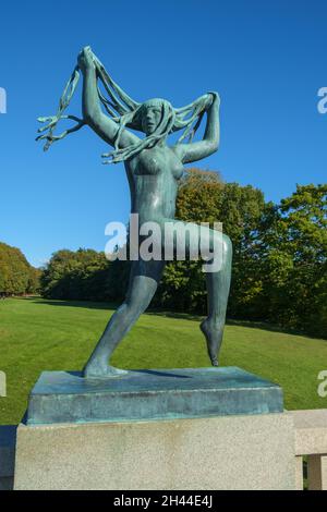 Oslo, Norvège - 7 octobre 2016 : Vigeland Park, Sculpture Park. Banque D'Images