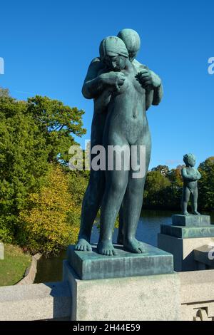 Oslo, Norvège - 7 octobre 2016 : Vigeland Park, Sculpture Park. Banque D'Images