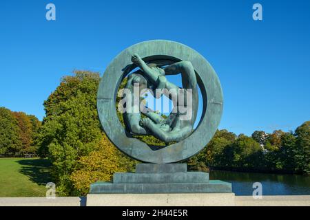 Oslo, Norvège - 7 octobre 2016 : Vigeland Park, Sculpture Park. Banque D'Images