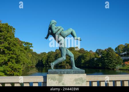 Oslo, Norvège - 7 octobre 2016 : Vigeland Park, Sculpture Park. Banque D'Images