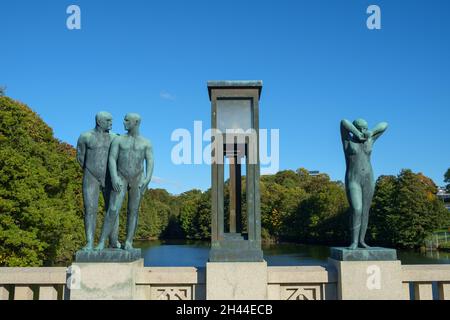 Oslo, Norvège - 7 octobre 2016 : Vigeland Park, Sculpture Park. Banque D'Images