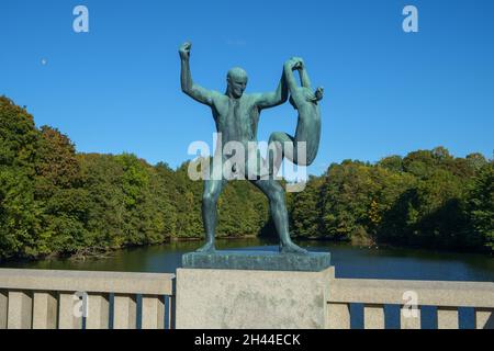 Oslo, Norvège - 7 octobre 2016 : Vigeland Park, Sculpture Park. Banque D'Images