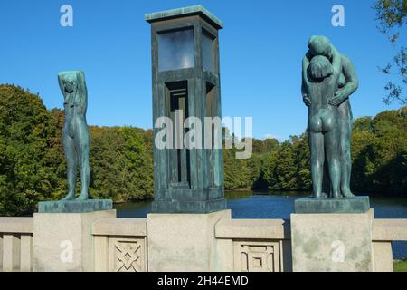 Oslo, Norvège - 7 octobre 2016 : Vigeland Park, Sculpture Park. Banque D'Images