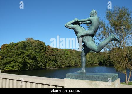 Oslo, Norvège - 7 octobre 2016 : Vigeland Park, Sculpture Park. Banque D'Images