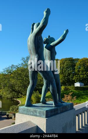 Oslo, Norvège - 7 octobre 2016 : Vigeland Park, Sculpture Park. Banque D'Images