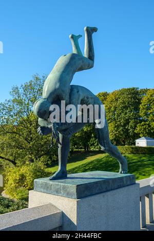 Oslo, Norvège - 7 octobre 2016 : Vigeland Park, Sculpture Park. Banque D'Images