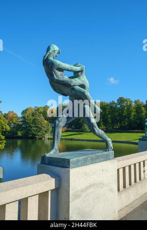 Oslo, Norvège - 7 octobre 2016 : Vigeland Park, Sculpture Park. Banque D'Images