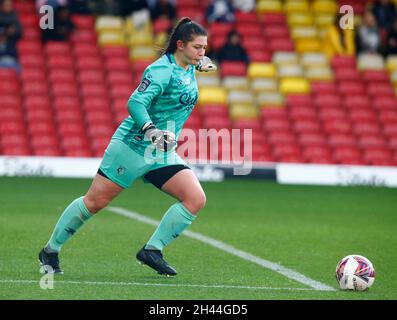 Watford, Royaume-Uni.31 octobre 2021.DAGENHAM, ANGLETERRE - OCTOBRE 31: Georgia Ferguson de Watford Ladies pendant le match de championnat féminin de Barclays FA entre Watford et Crystal Palace au stade Vicarage Road à Watford le 31 octobre 2021 crédit: Action Foto Sport/Alay Live News Banque D'Images