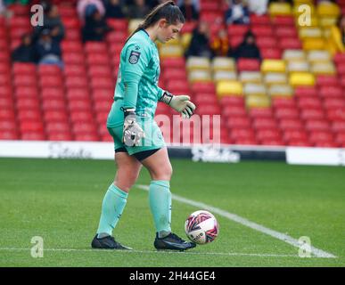 Watford, Royaume-Uni.31 octobre 2021.DAGENHAM, ANGLETERRE - OCTOBRE 31: Georgia Ferguson de Watford Ladies pendant le match de championnat féminin de Barclays FA entre Watford et Crystal Palace au stade Vicarage Road à Watford le 31 octobre 2021 crédit: Action Foto Sport/Alay Live News Banque D'Images