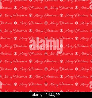 Motif de papier cadeau sans couture Merry Christmas message Illustration de Vecteur