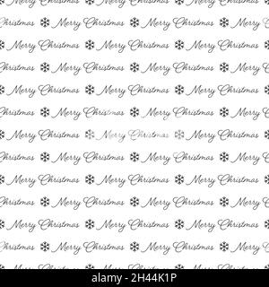 Motif de papier cadeau sans couture Merry Christmas message Illustration de Vecteur