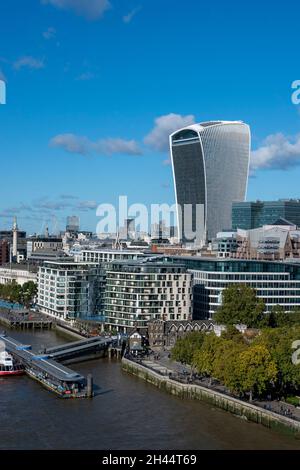 2021 octobre : le bâtiment Walkie Talkie dans la ville de Londres, en Angleterre. Banque D'Images