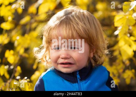 Pleurs Enfants Visage D Enfant Portrait De Petit Garcon Cri De Bebe Photo Stock Alamy