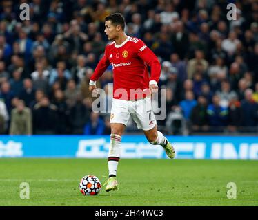 Londres, Angleterre - 30 OCTOBRE : Cristiano Ronaldo de Manchester United pendant la première ligue entre Tottenham Hotspur et Manchester United à Tottenha Banque D'Images