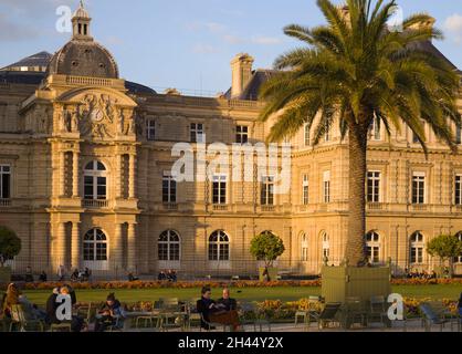 France, Paris, Palais de Luxembourg, Sénat, jardin du Luxembourg, Banque D'Images