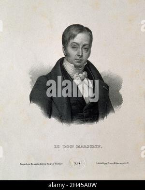 Jean Nicolas Marjolin.Lithographie d'après A. Scheffer. Banque D'Images