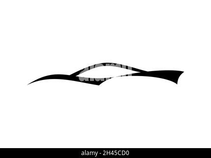 Concept de logo de voiture tendance lié à la course Banque D'Images