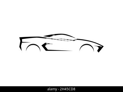 Concept de logo lié à la supercar Banque D'Images