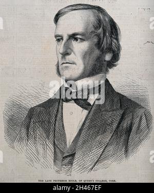George Boole.Gravure de bois, 1865. Banque D'Images
