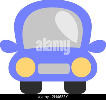 Jolie voiture violette, illustration, vecteur, sur fond blanc. Illustration de Vecteur