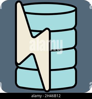 Argent avec boulon, illustration, vecteur, sur fond blanc. Illustration de Vecteur