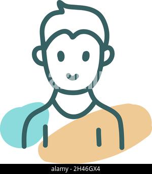 Garçon de famille, illustration, vecteur, sur fond blanc. Illustration de Vecteur