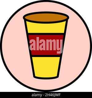 Boisson de restauration rapide, illustration, vecteur, sur fond blanc. Illustration de Vecteur