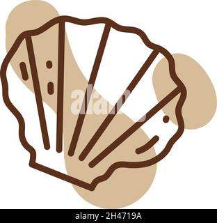Pearl Shell, illustration, vecteur, sur fond blanc. Illustration de Vecteur