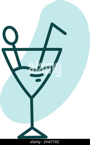 Beach coctail, illustration, vecteur, sur fond blanc. Illustration de Vecteur