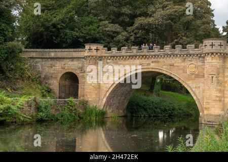 Le Lion Bridge, Alnwick, Northumberland Banque D'Images