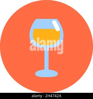 Vin blanc de vacances, illustration, vecteur, sur fond blanc. Illustration de Vecteur