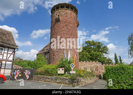 Bergfried, Turm, Rapunzelburg, Trendelburg, Hesse,Allemagne Banque D'Images