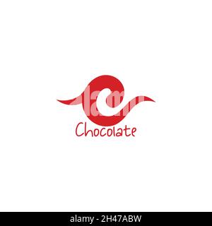lettre c symbole de confiture de chocolat logo vecteur Illustration de Vecteur