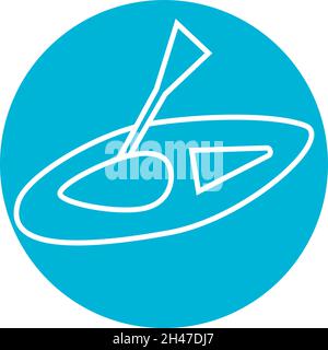 Bateau à ramer, illustration, vecteur, sur fond blanc. Illustration de Vecteur