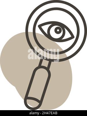 Recherche criminelle, illustration, vecteur, sur fond blanc. Illustration de Vecteur