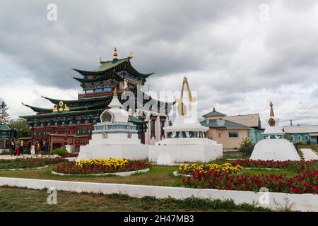 Etigel Khambin Temple de l'Ivolginsky Datsan, Buryatia, Russie Banque D'Images