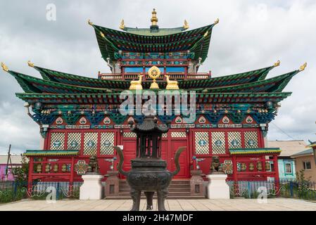 Etigel Khambin Temple de l'Ivolginsky Datsan, Buryatia, Russie Banque D'Images