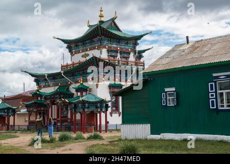 Etigel Khambin Temple de l'Ivolginsky Datsan, Buryatia, Russie Banque D'Images