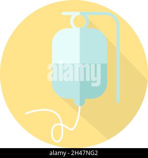 Sac de solution saline, illustration, vecteur, sur fond blanc. Illustration de Vecteur