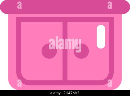 Placard rose, illustration, vecteur, sur fond blanc. Illustration de Vecteur