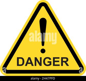 Signe de danger d'exclamation.Symbole de danger de sécurité. Illustration de Vecteur